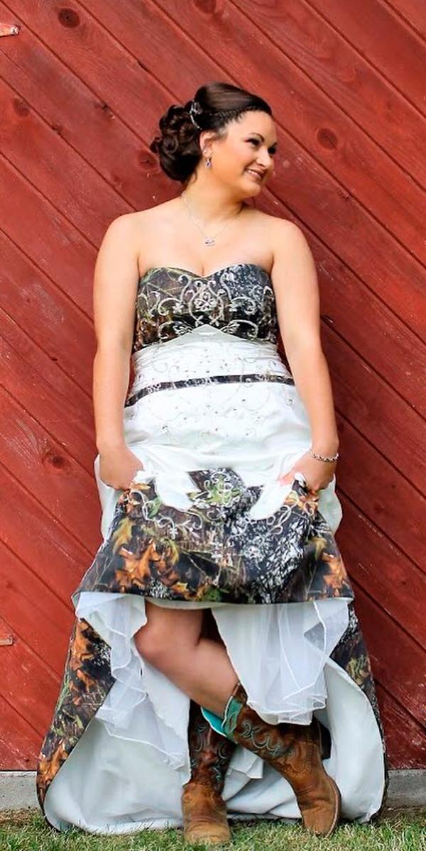 Purple and camo wedding hot sale dress