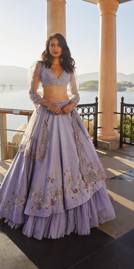  purple muslim wedding dresses detached skirt shyamalbhumika