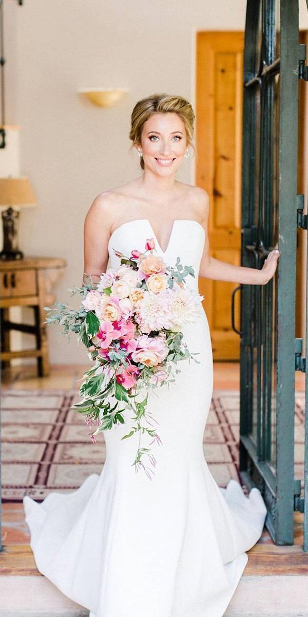 strapless wedding dresses mermaid simple elizabet hanne