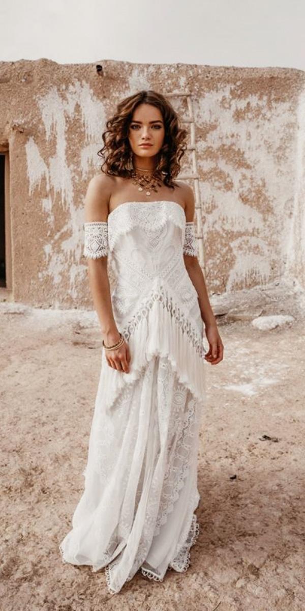 trendy wedding dresses sheath straight neckline lace daugthers of simone