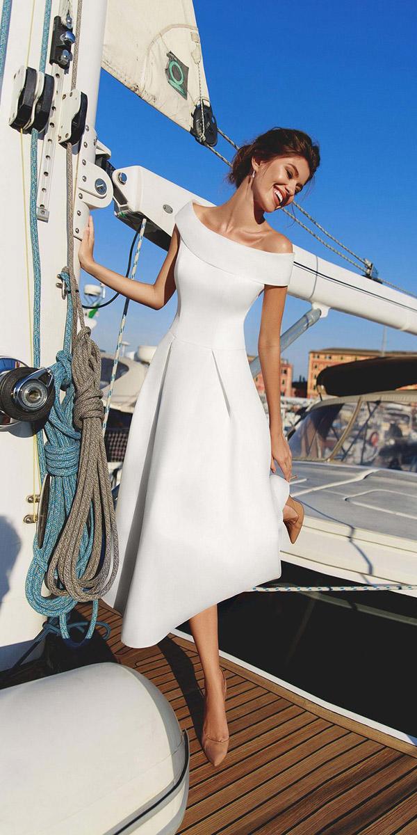 viero wedding dresses portrait neckline simple 2018