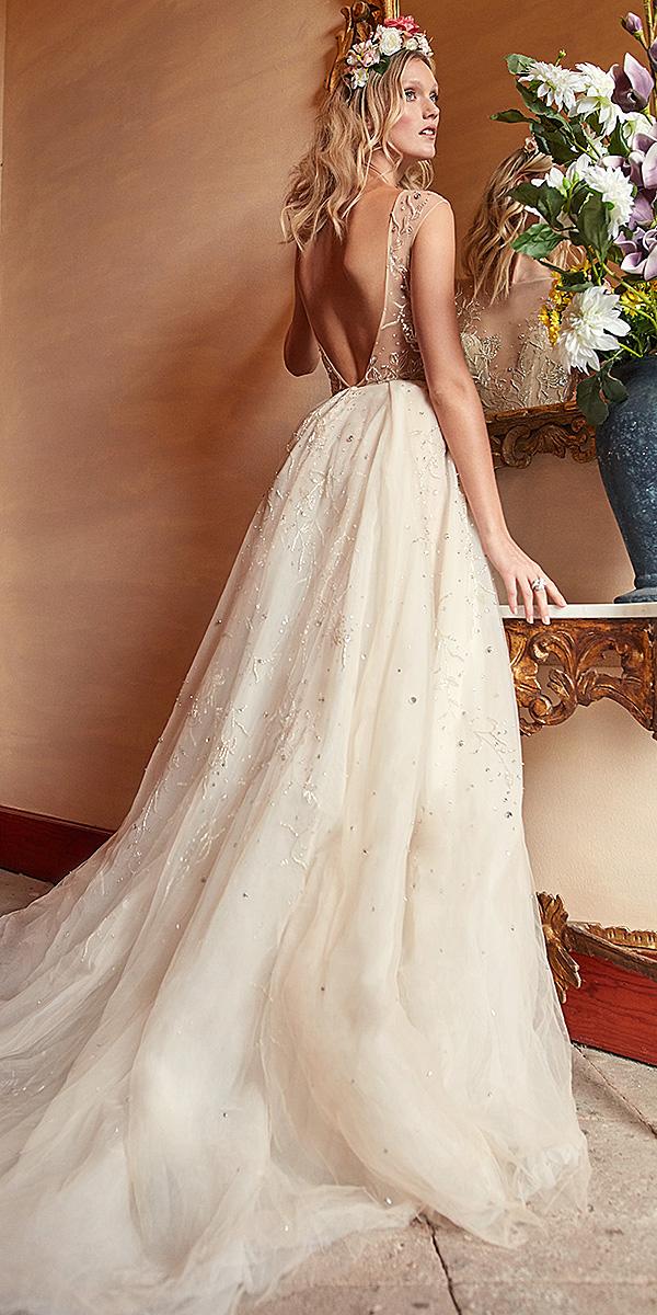 galia lahav wedding dresses ball gown v back silver beads embroidered 2018
