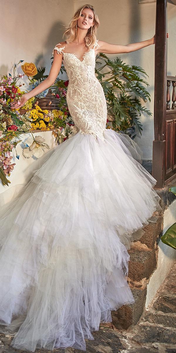 galia lahav wedding dresses mermaid v neck off the shoulder 2018