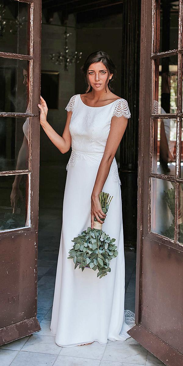 lavetis wedding dresses with cap sleeves elegant casual