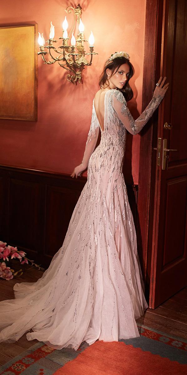 mermaid with long sleeves v back 2018 ivory galia lahav wedding dresses