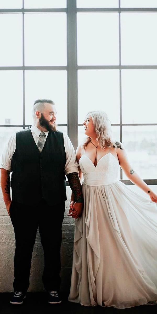 plus size simple wedding dresses spaghetti straps sweetheart neckline dani g photography