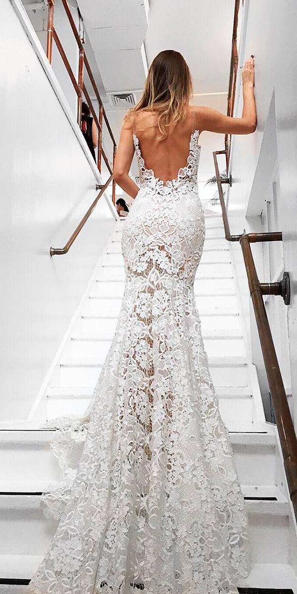 simple wedding dresses low back lace trumpet strapless with train goddess by nature