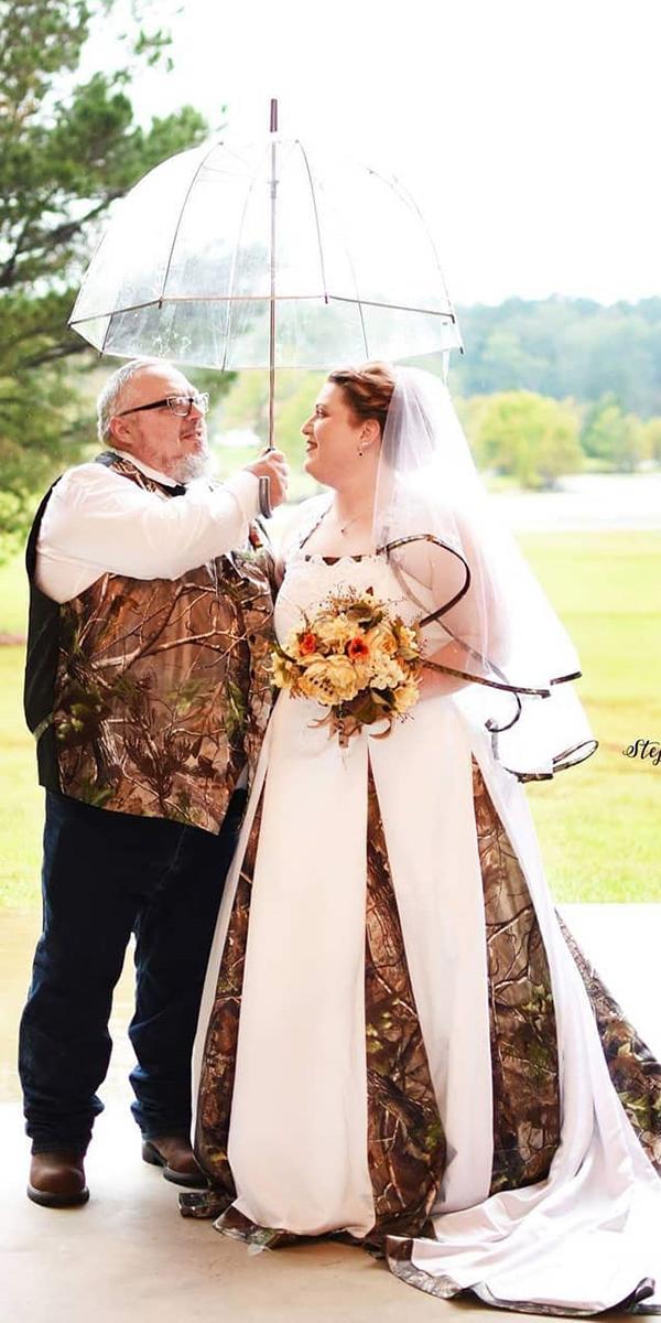 camo wedding dresses