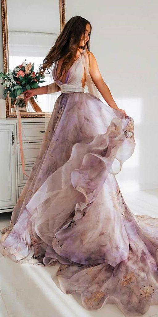 top wedding dresses a line ombre colored lanovia almaty