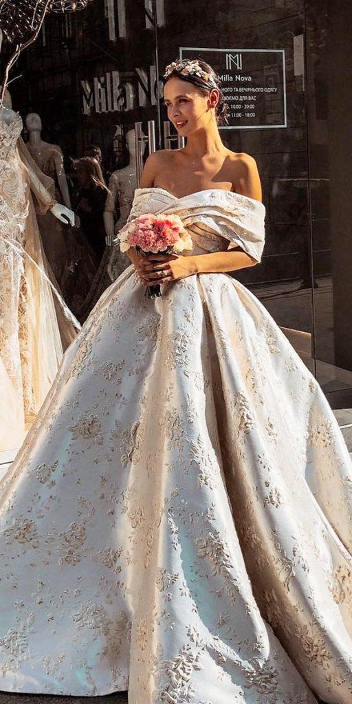 top wedding dresses ball gown off the shoulder lorenzo rossi