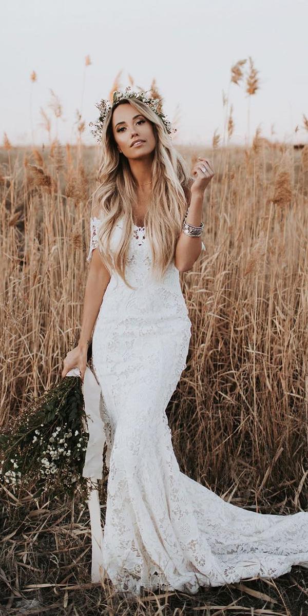 top wedding dresses boho off the shoulder lace country lovers xsociety