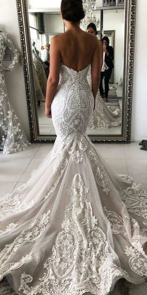 top wedding dresses mermaid low back lace norma and lili bridalcouture