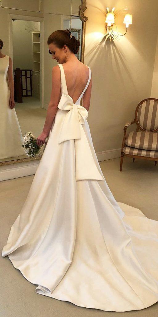  top wedding dresses simple a line with bow wanda borges