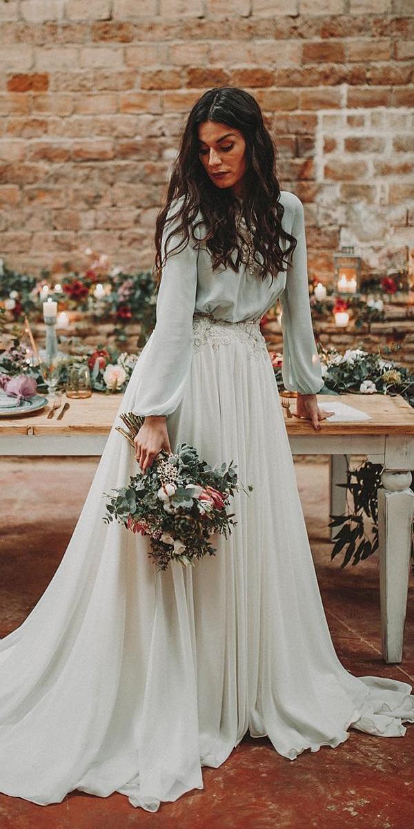 top wedding dresses simple with long sleeves elegant ivan campaña