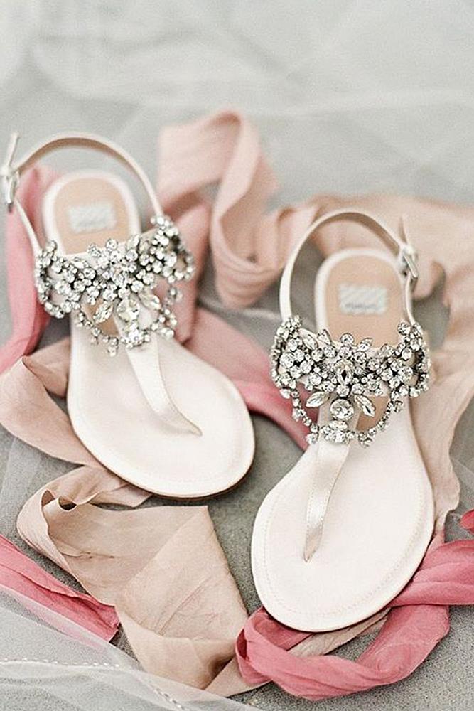 bridal wedges for beach wedding