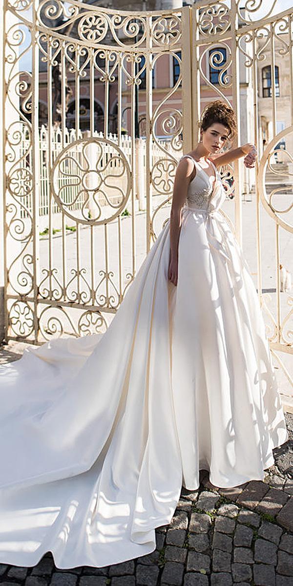 blammo biamo wedding dresses ball gown simple with train 2018