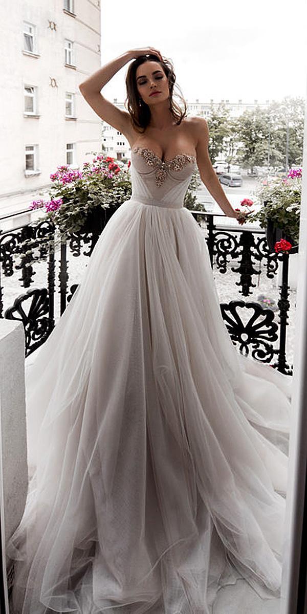 blammo biamo wedding dresses strapless sweetheart tulle skirt simple 2018