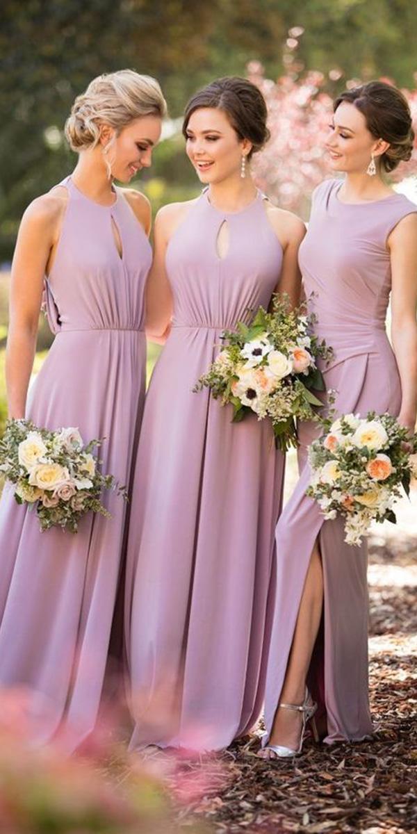 lavender bridesmaid dresses long mismatched sleveless stella york