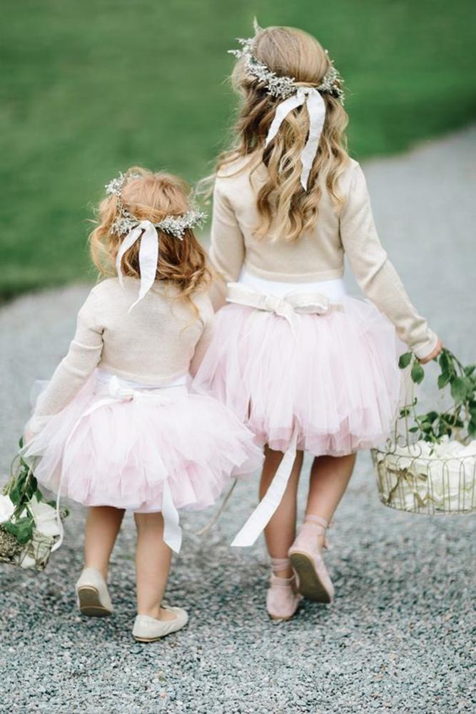 tutu flower dresses pink skirt tulle with bow studio 1208