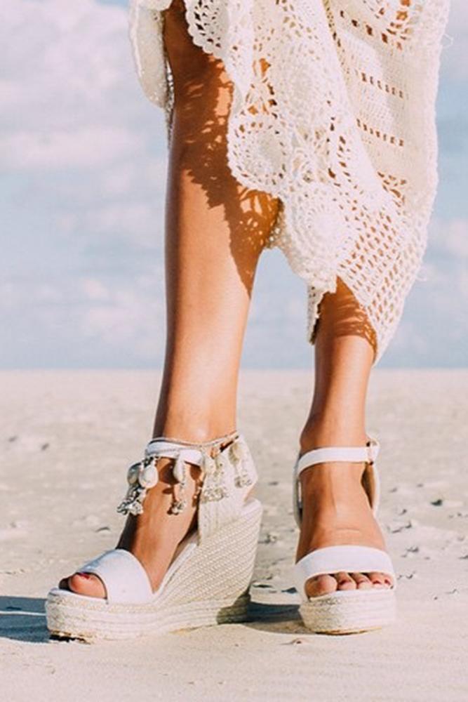 beach wedding wedges