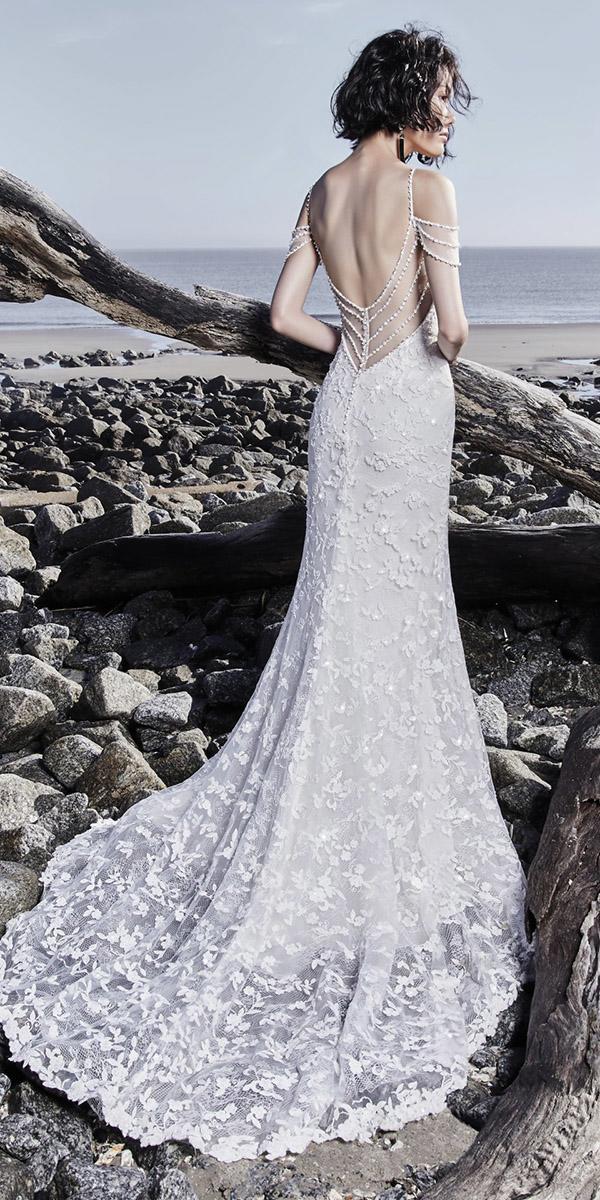 sottero and midgley wedding dresses boho beach with straps lace crystal buttons