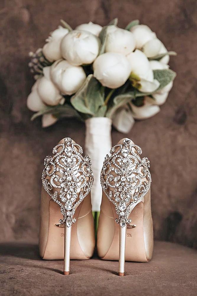  comfortable wedding shoes high heels beaded stones gomeniuk alex
