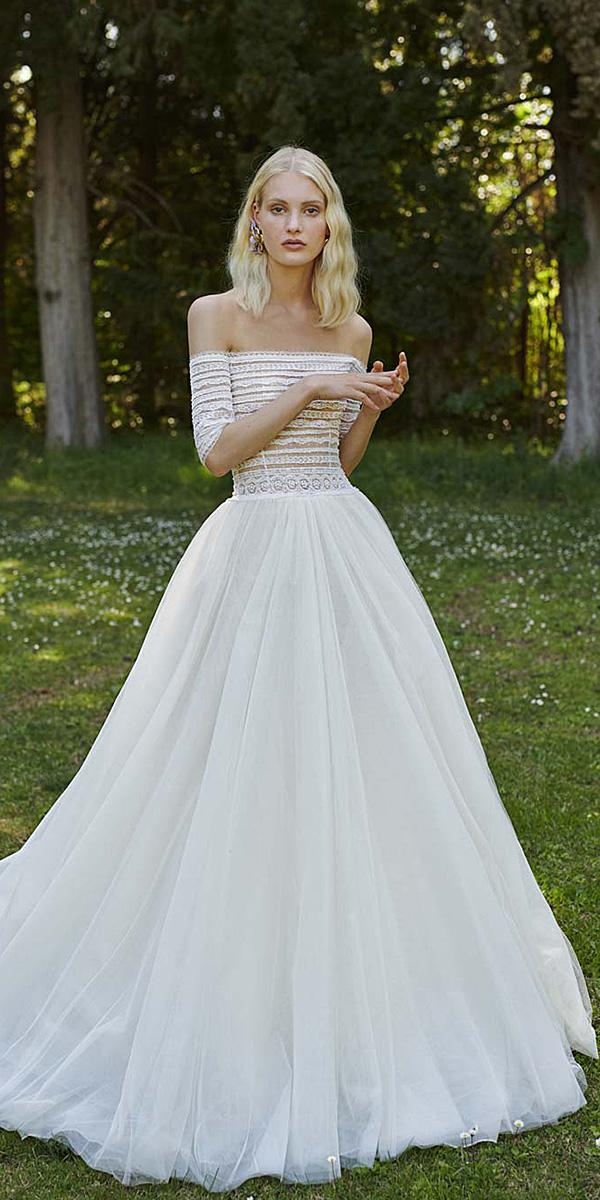 costarellos wedding dresses 2019 a line straight neckline with sleeves trend