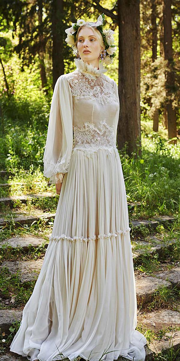 costarellos wedding dresses 2019 a line with long sleeves victorian style lace
