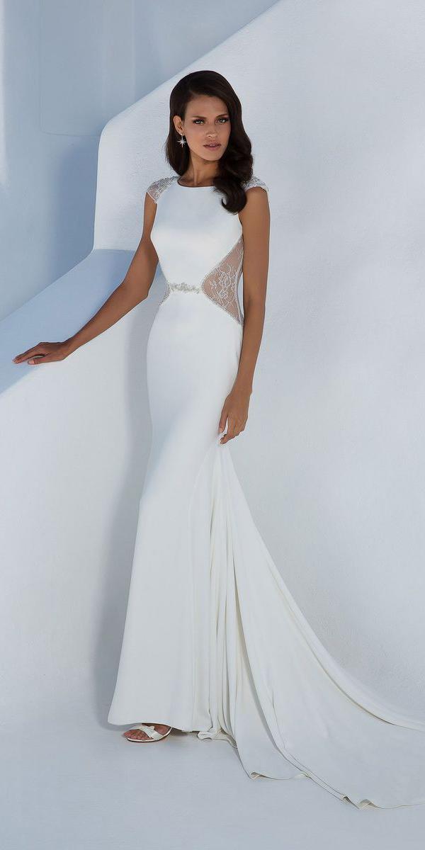 justin alexander wedding dresses fit and flare with cap sleeves elegant 2018