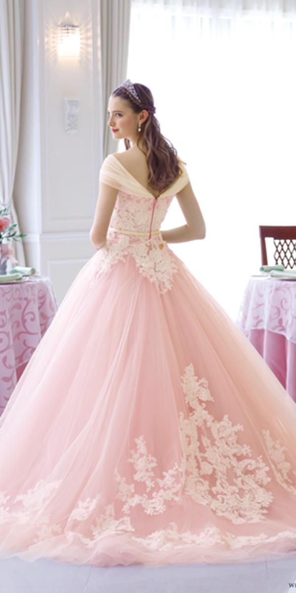 pink fairytale wedding dresses