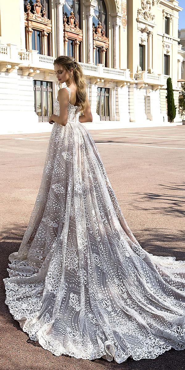 tina valerdi wedding dresses princess square back lace with train 2019