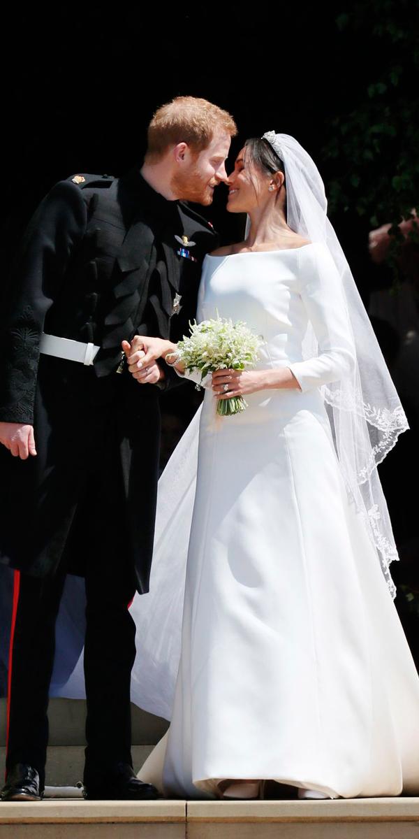 a line bateau neckline simple long sleeve royal wedding clare waight keller