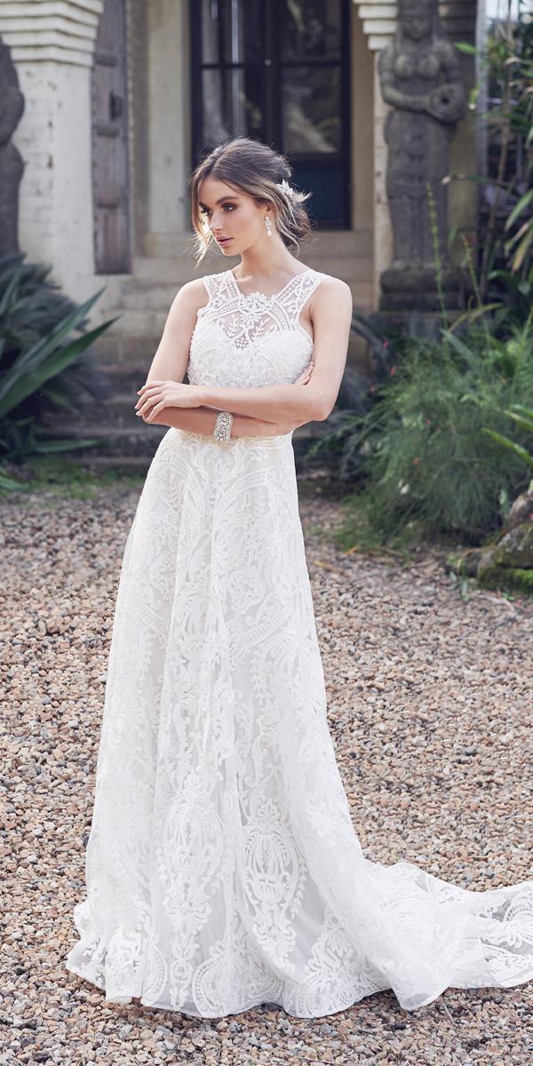 anna campbell wedding dresses 2019 a line vintage full lace sweetheart