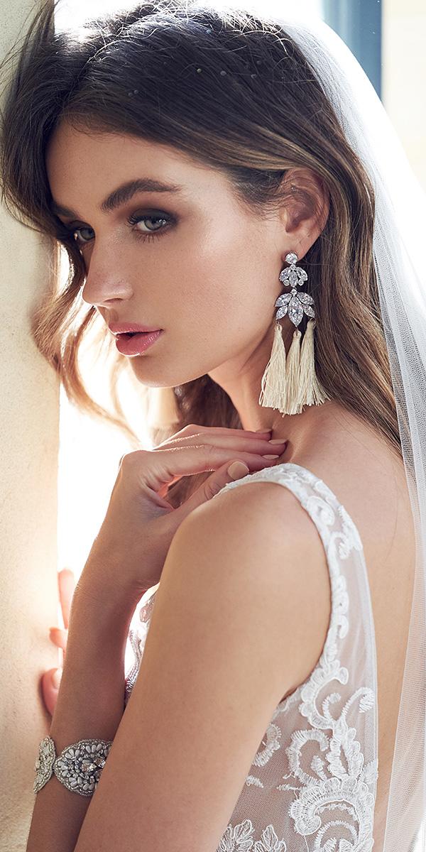 anna campbell wedding dresses 2019 hand beaded earrings stones