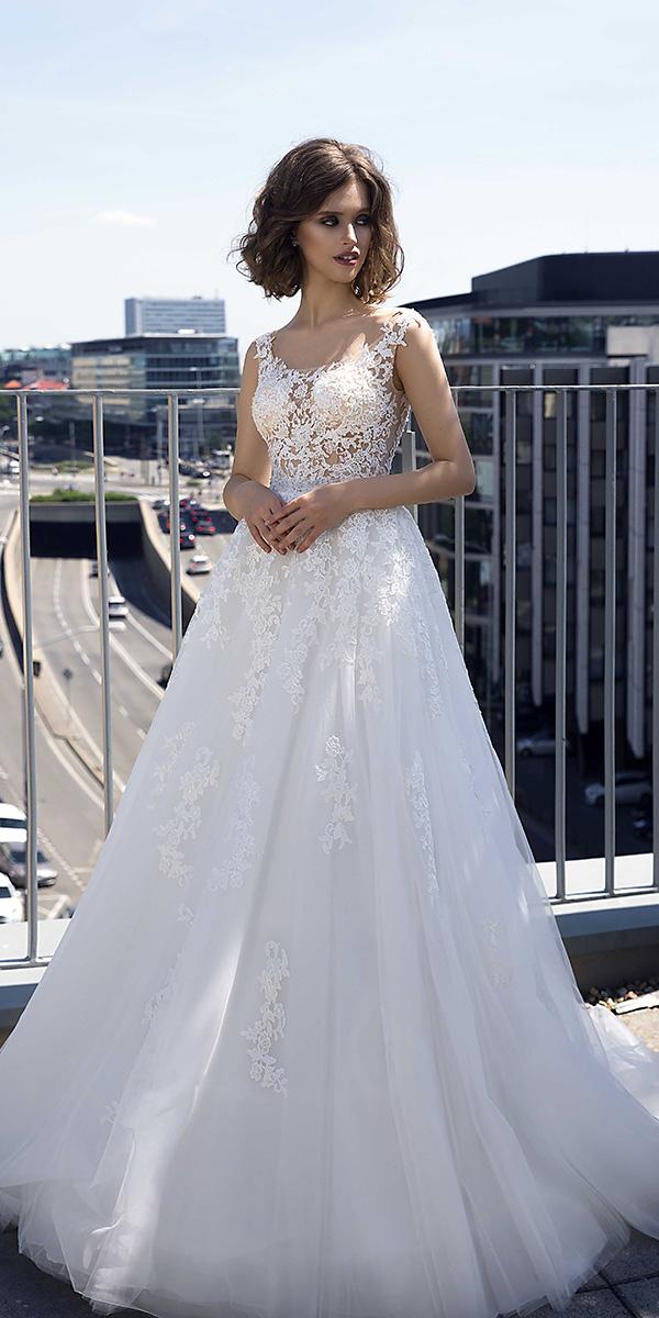 domenico rossi wedding dresses a line lace sleeveless 2019