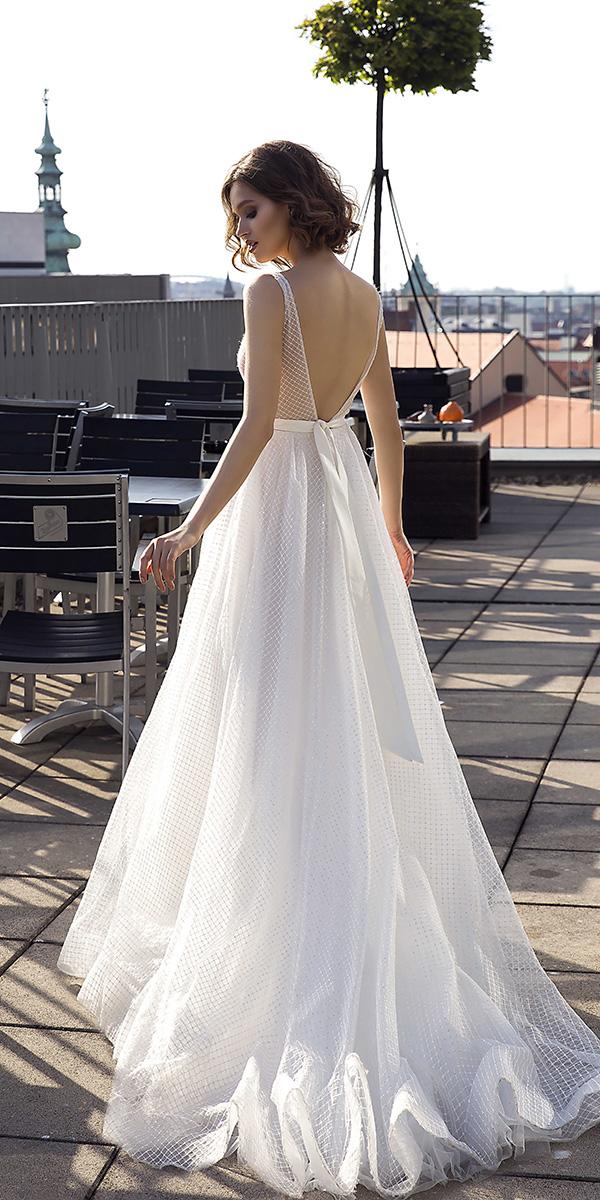 domenico rossi wedding dresses a line v back white 2019