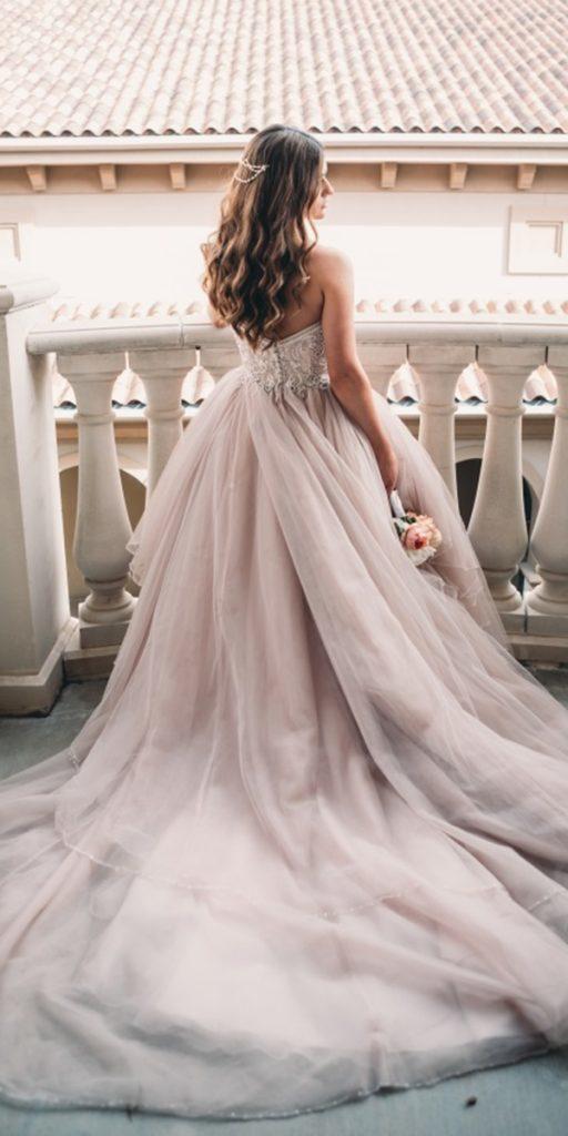  princess wedding dresses blush tulle skirt charlie lamb photography