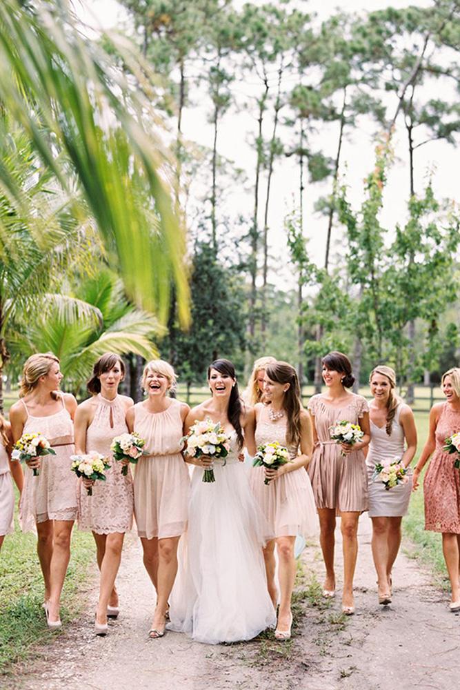 short bridesmaids dresses champagne color rustic davids bridal