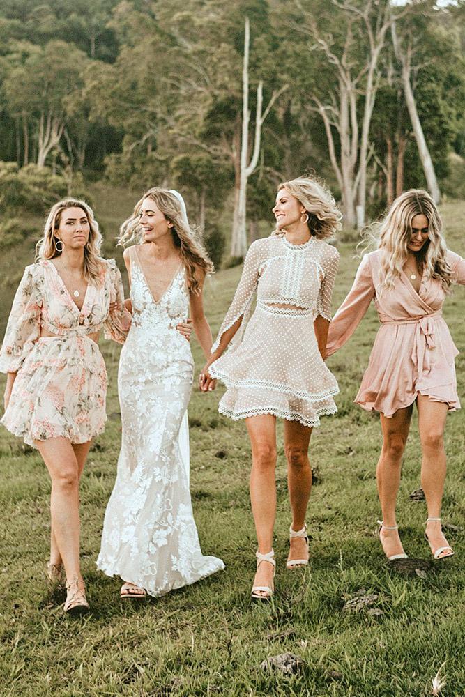short bridesmaids dresses rustic country with long sleeves pale joey willis