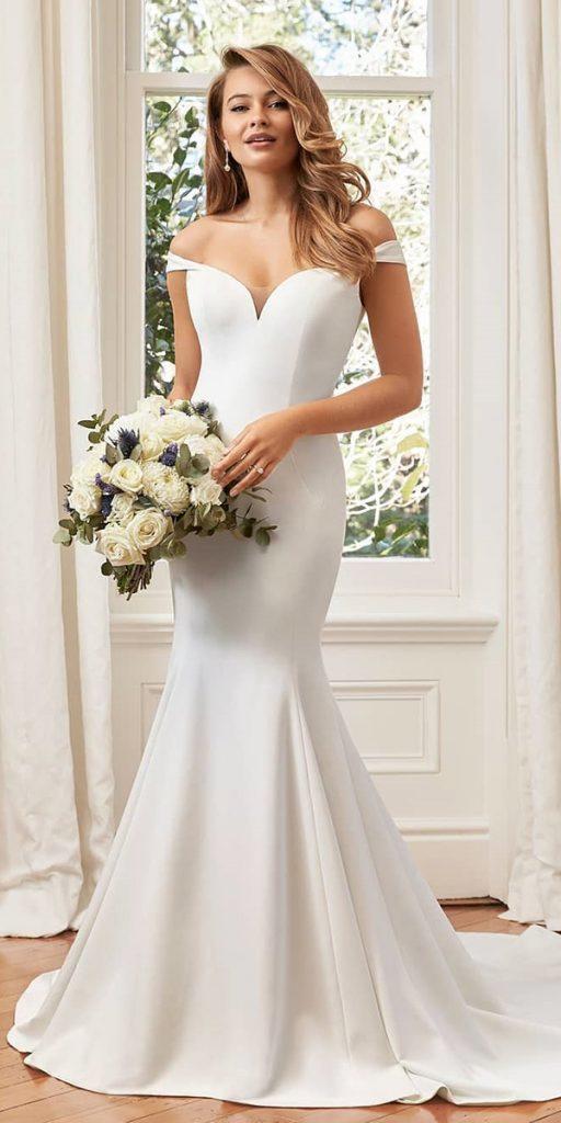 simple wedding dresses mermaid sweetheart off the shoulder sophia tolli