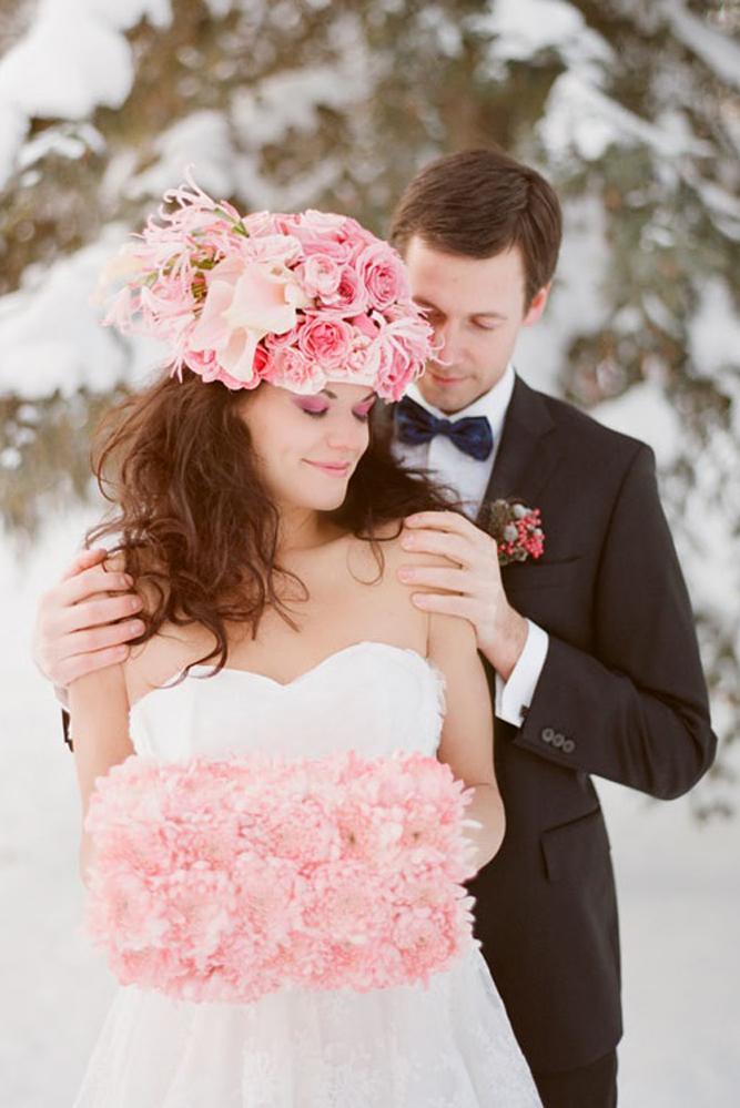 what to wear to a winter wedding strapless sweetheart dress flower hat with flower clutch gabe mc clintock