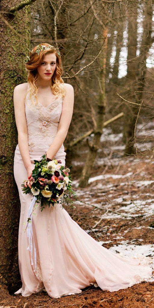 what to wear to a winter wedding vintage blush v neck with straps embroidered jo bradbury