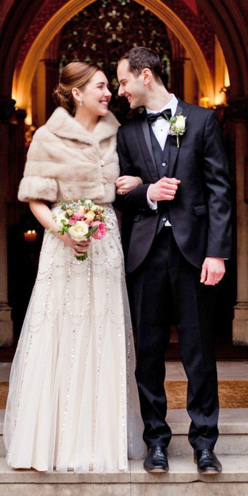 what to wear to a winter wedding vintage embroidered dress with sleeve coat sarah salotti