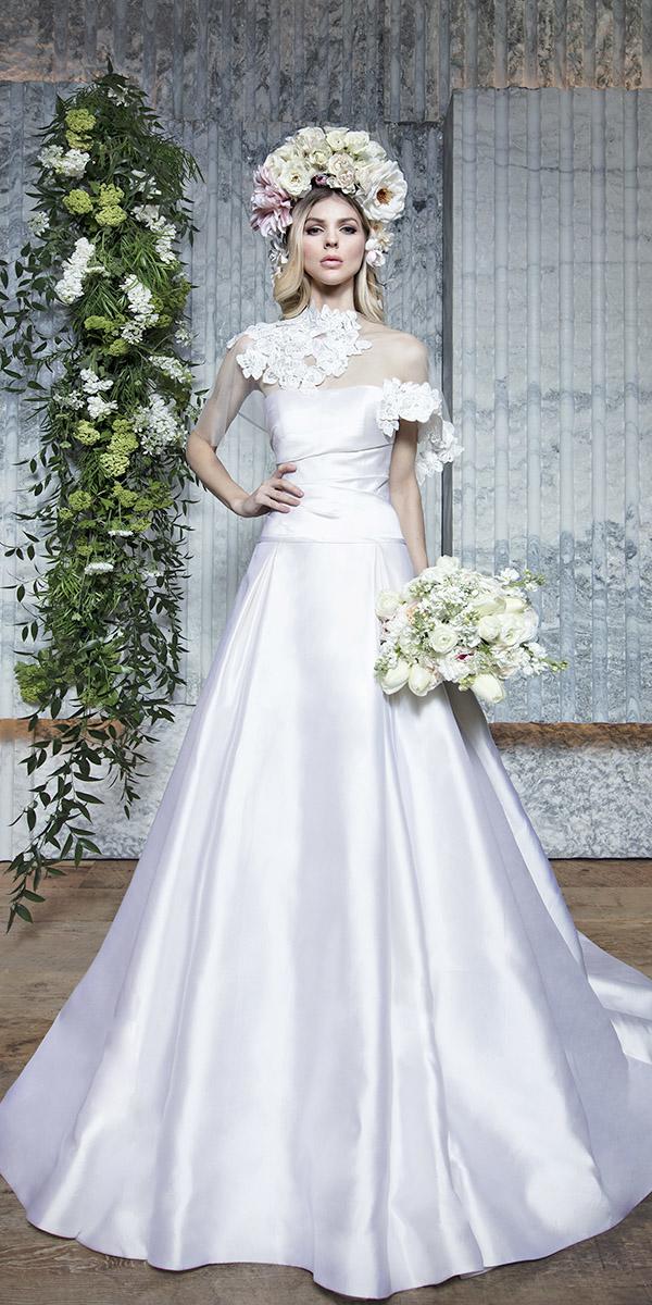 yumi katsura 2019 wedding dresses ball gown classic drop waist with cape