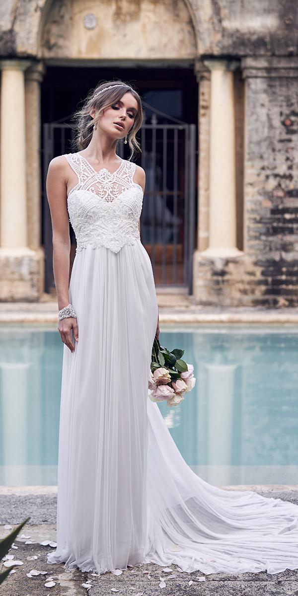 anna campbell wedding dresses 2019 a line illusion neckline vintage lace empire