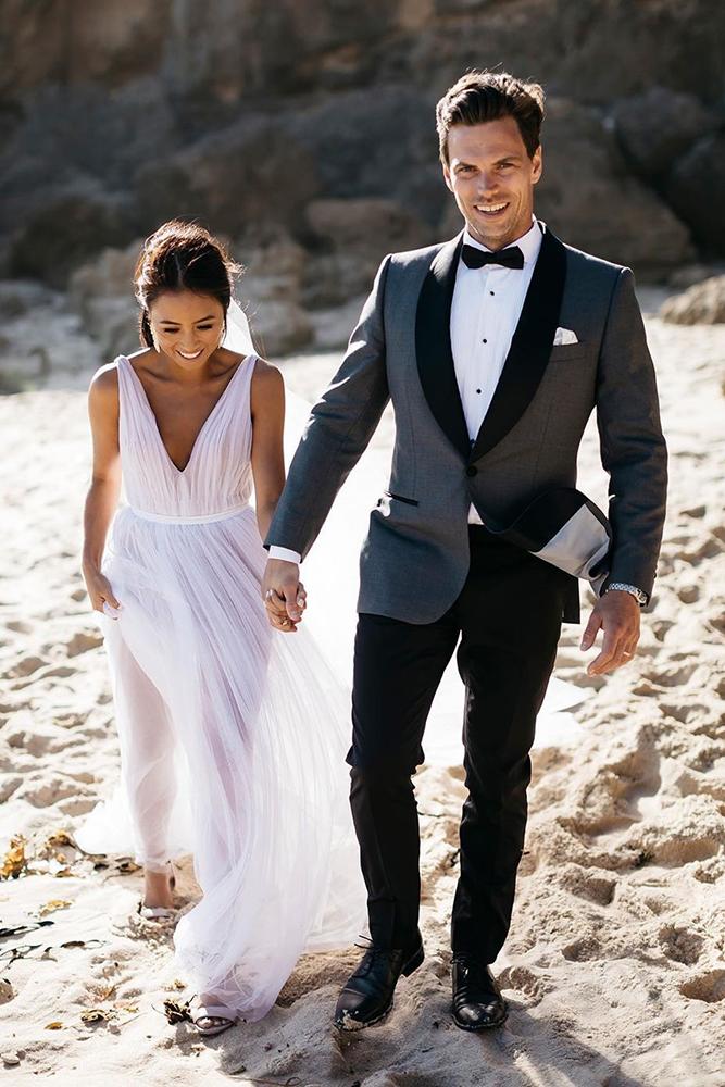 groomsmen attire with bow tie grey jacket country katie harmsworth