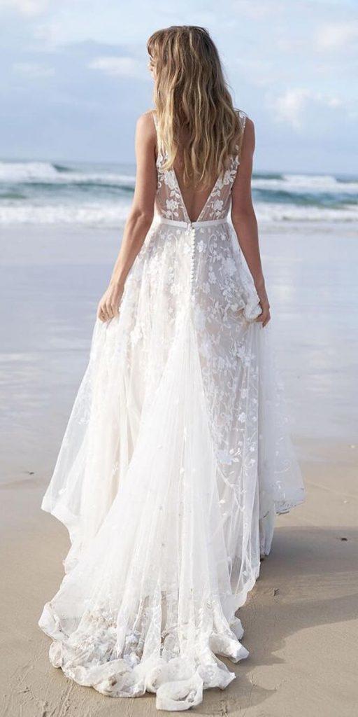 destination wedding dresses a line v back flowy beach anna campbell