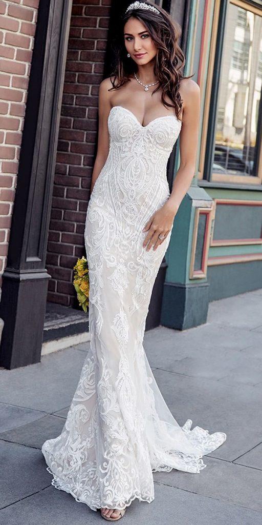 destination wedding dresses mermaid sweetheart strapless lace kitty chen couture