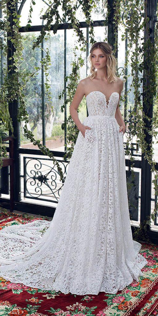 limor rosen wedding dresses a line strapless sweetheart full lace with train