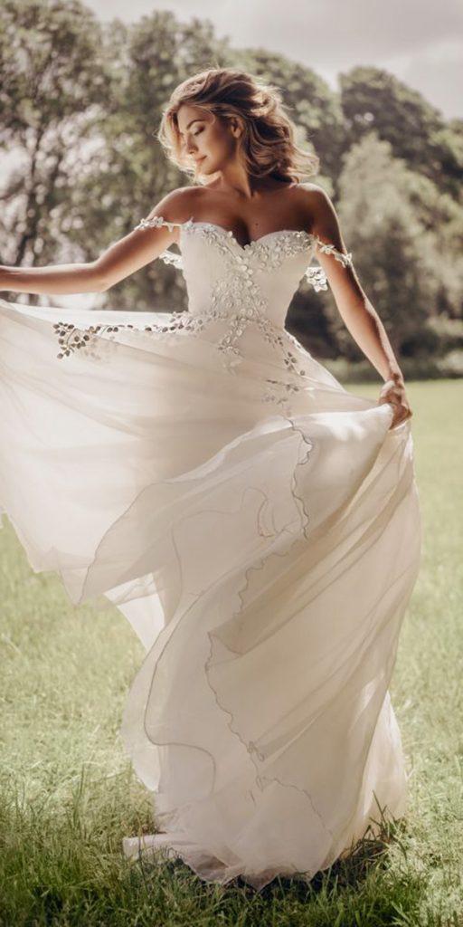 stephanie allin wedding dresses a line the shoulder outdoor 2019